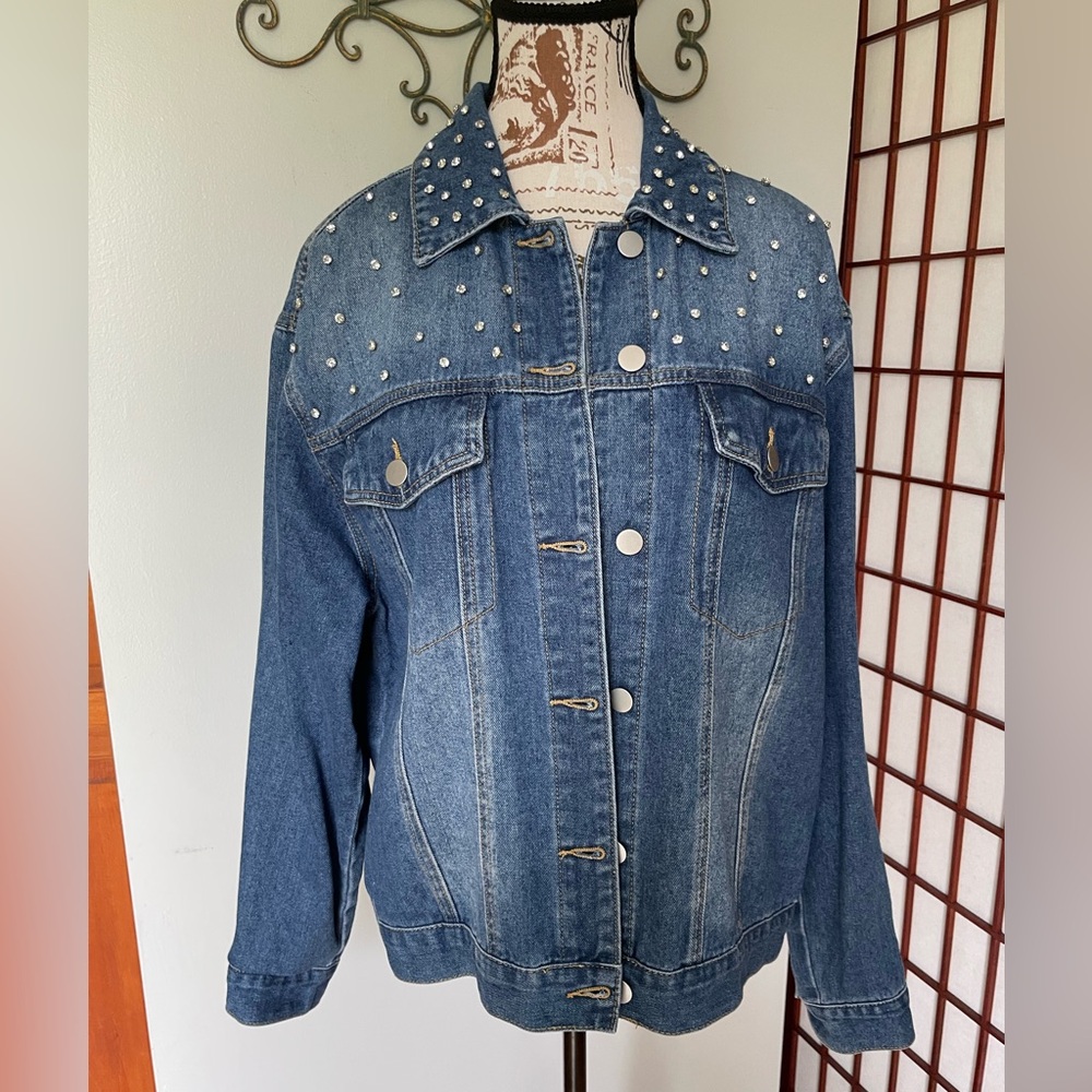 NWOT Ontwelfth Studded Denim Jacket, Size M